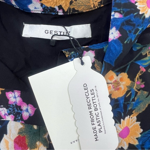 Gestuz women’s  black blue orange maxi dress M L122-22 - Picture 7 of 8